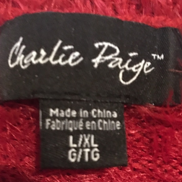 Charlie Paige Sweater. Red. S L/XL - Picture 5 of 5